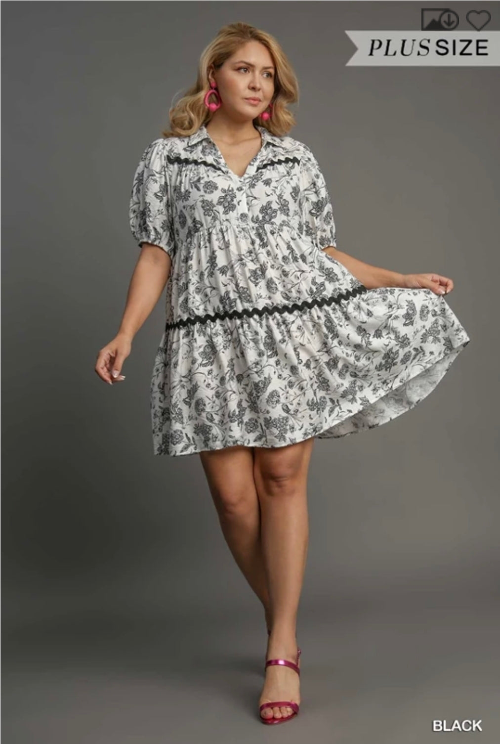 Two tone floral dress