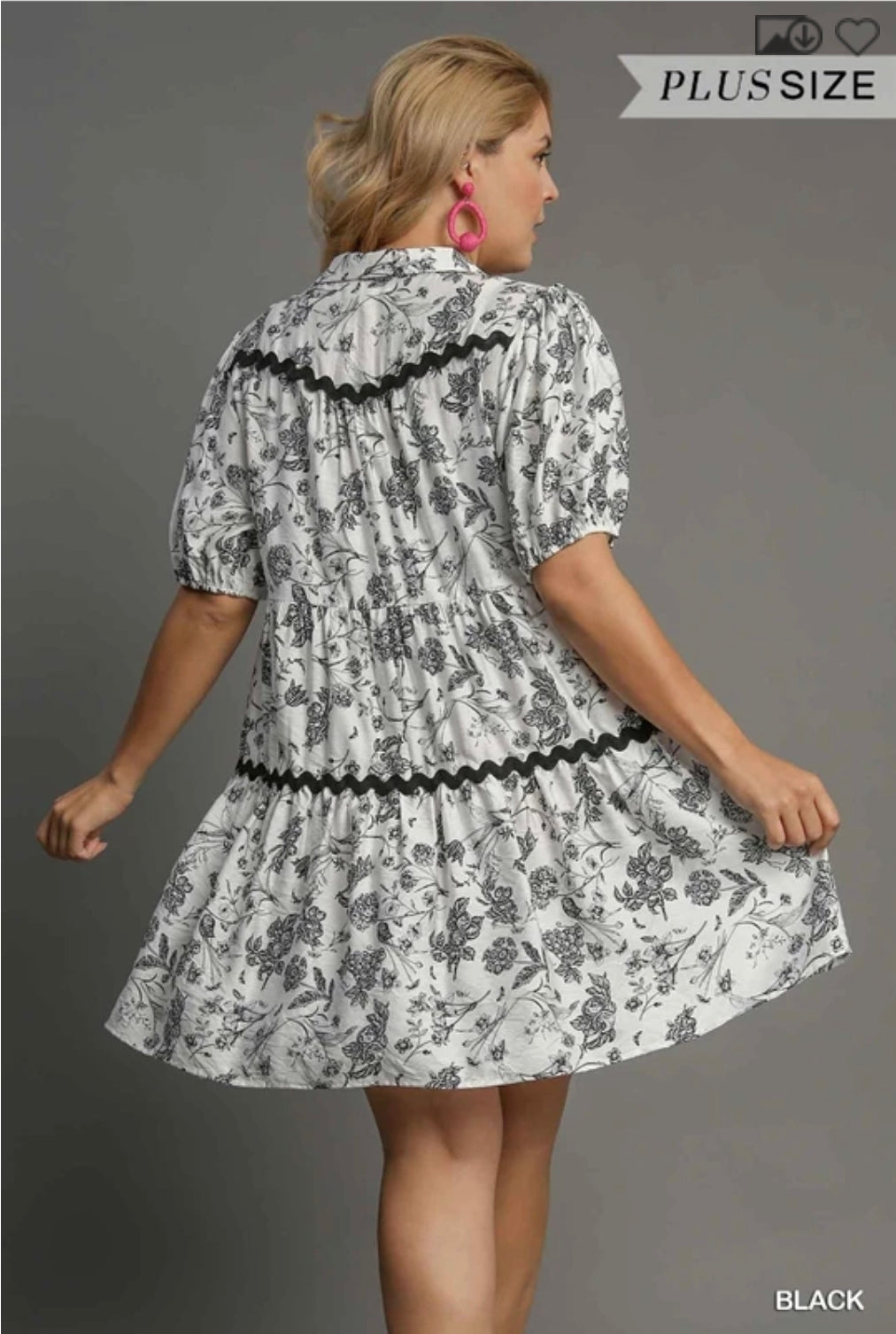 Two tone floral dress