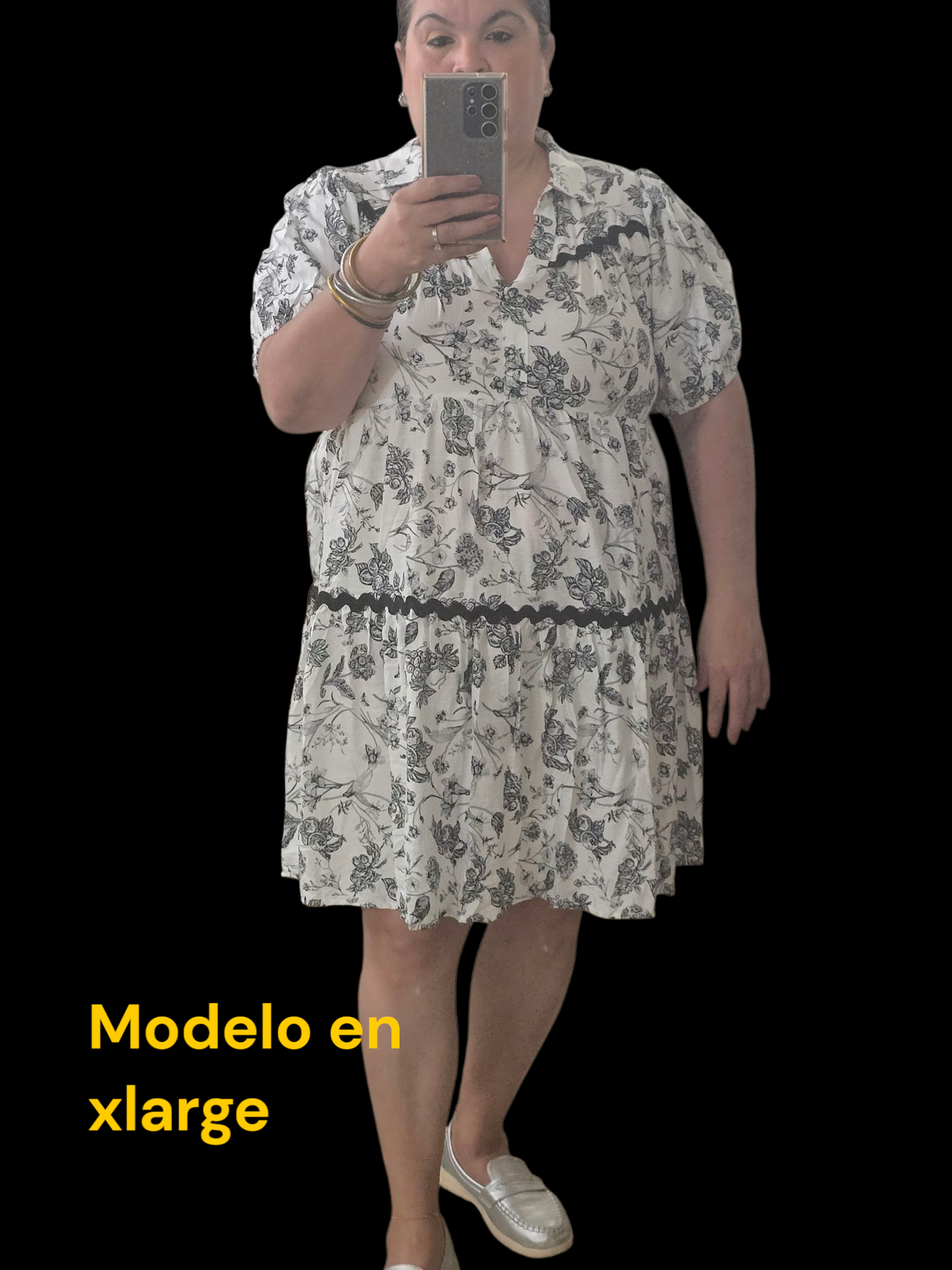 Two tone floral dress