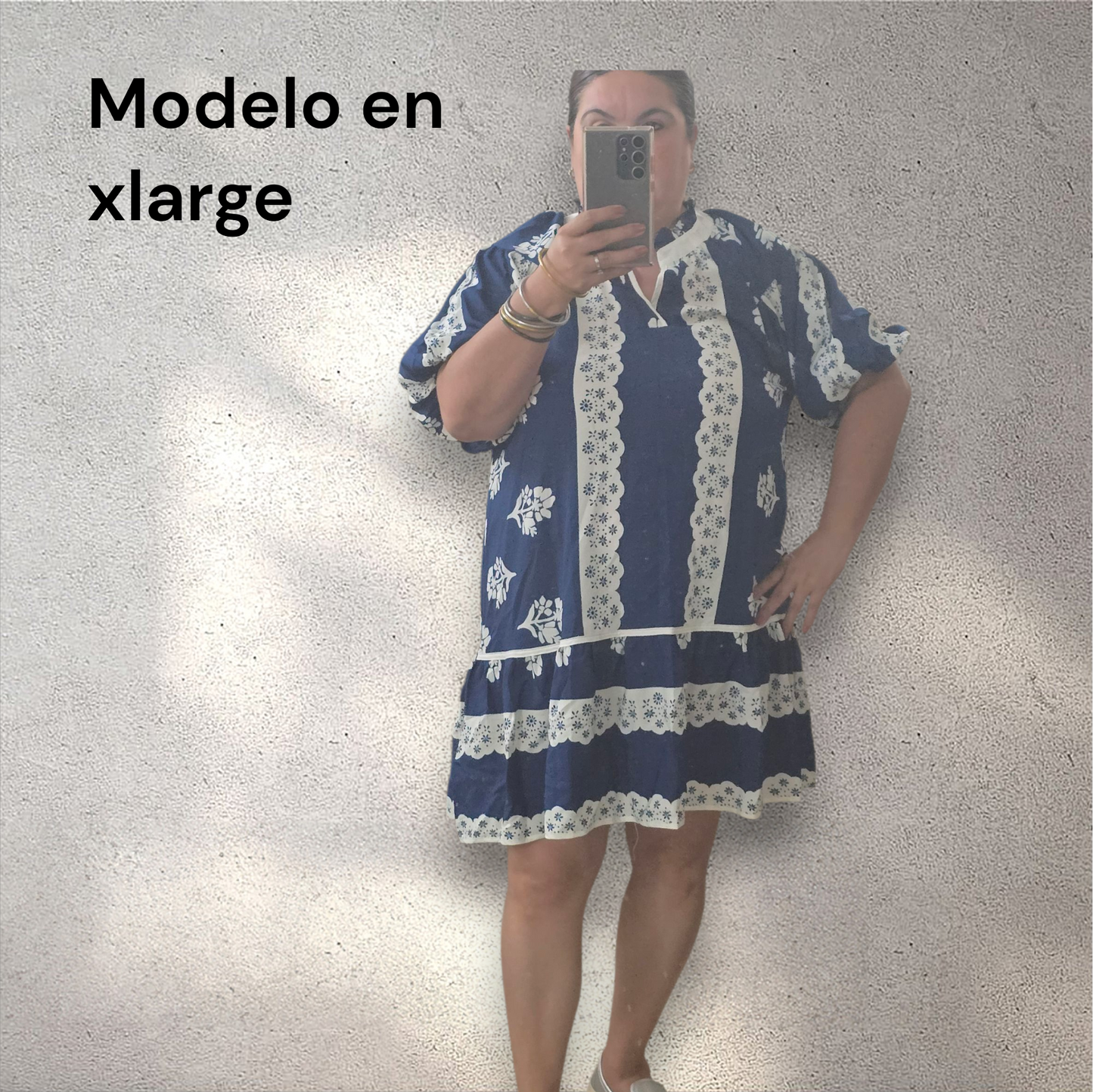 Western inspired puff sleeve babydoll dress