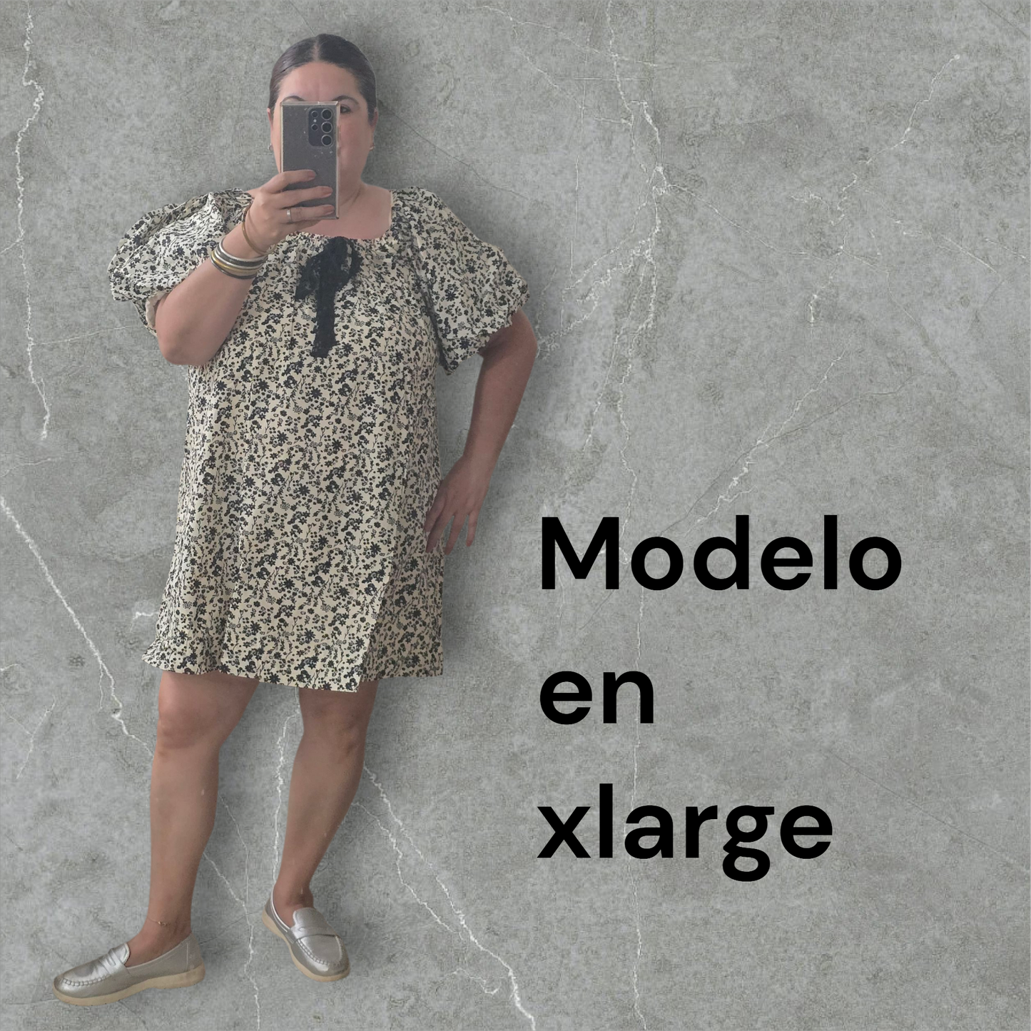 Floral print round neck dress