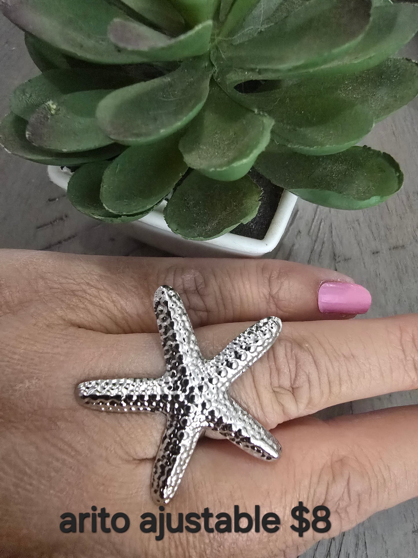 Silver adjustable ring