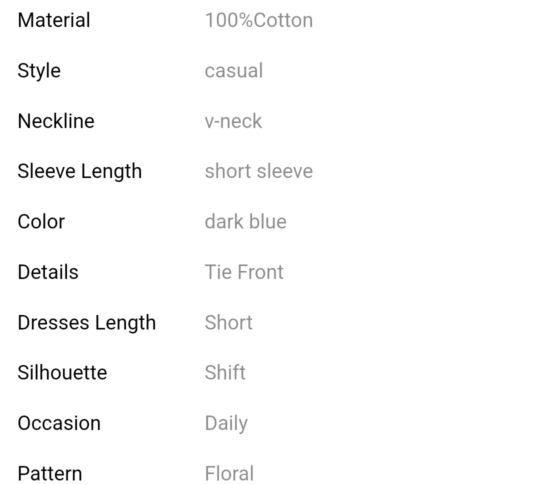 Dark blue floral print dress