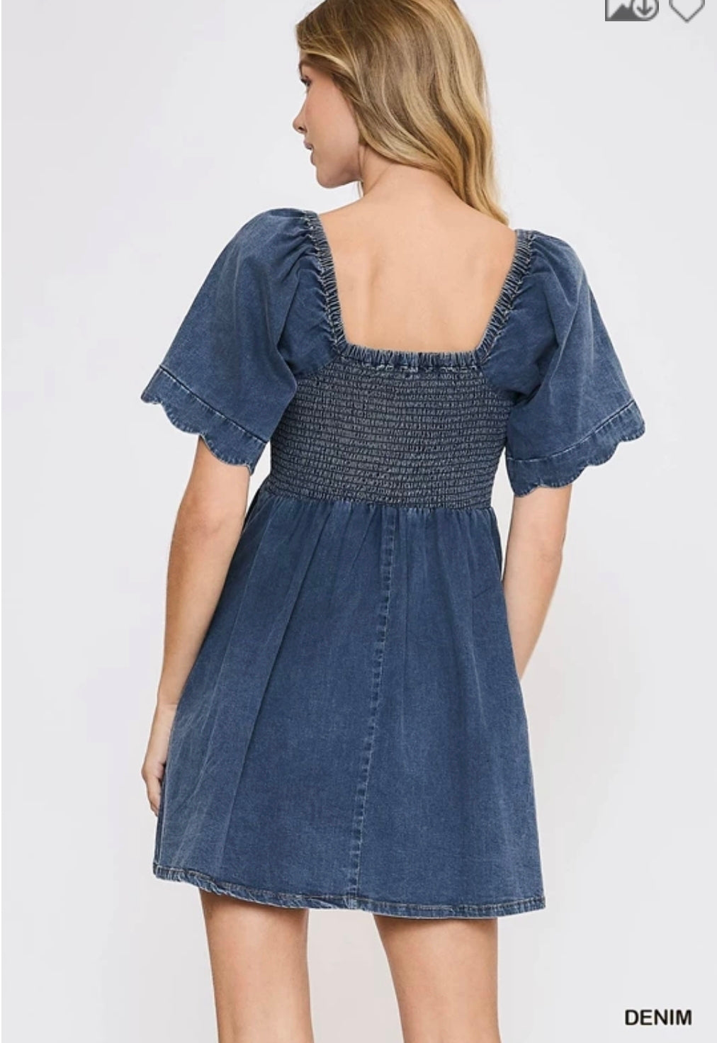 Denim mini dress