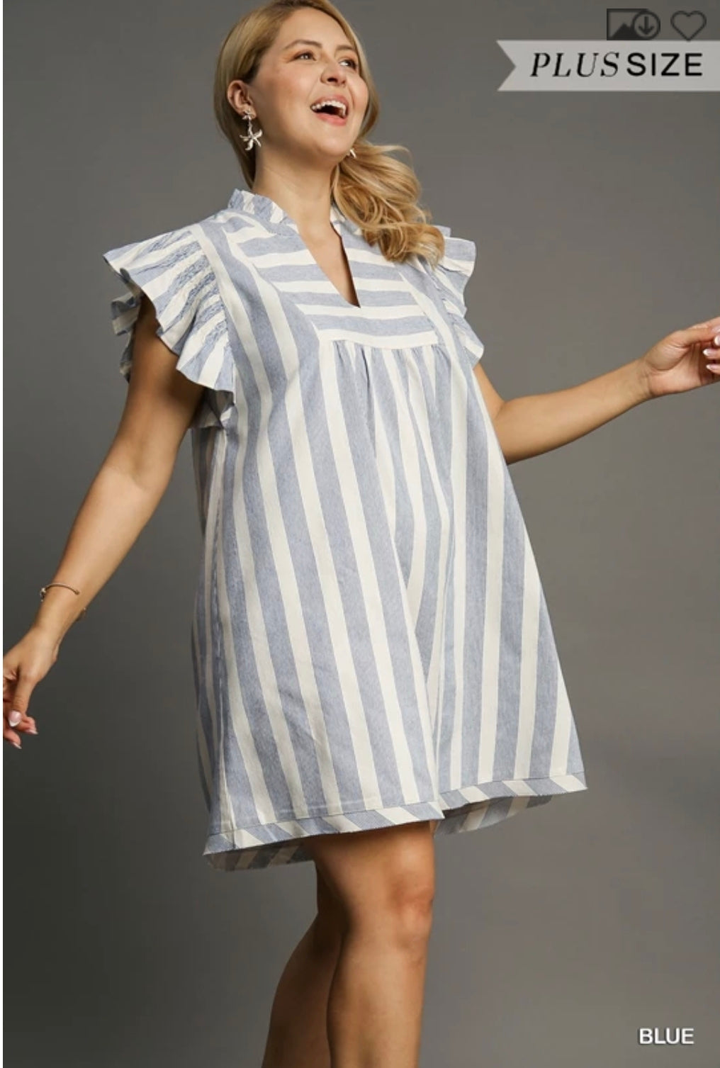 Stripe v neck dress