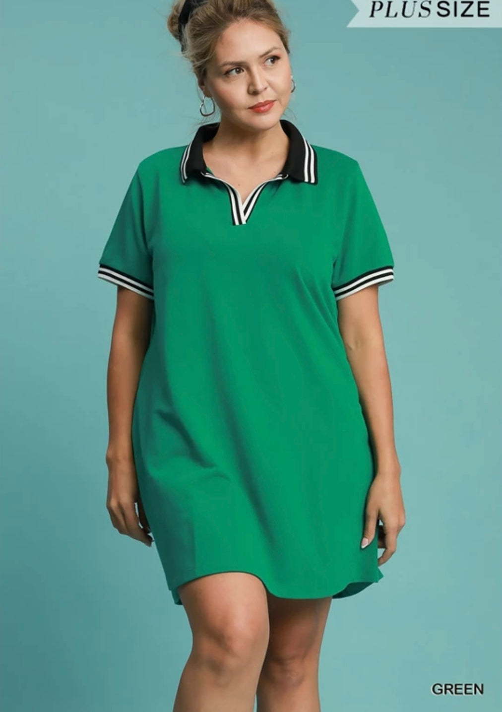 Polo knit mini dress