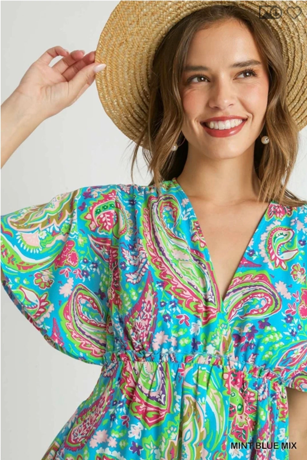 Paisley Tiered midi dress