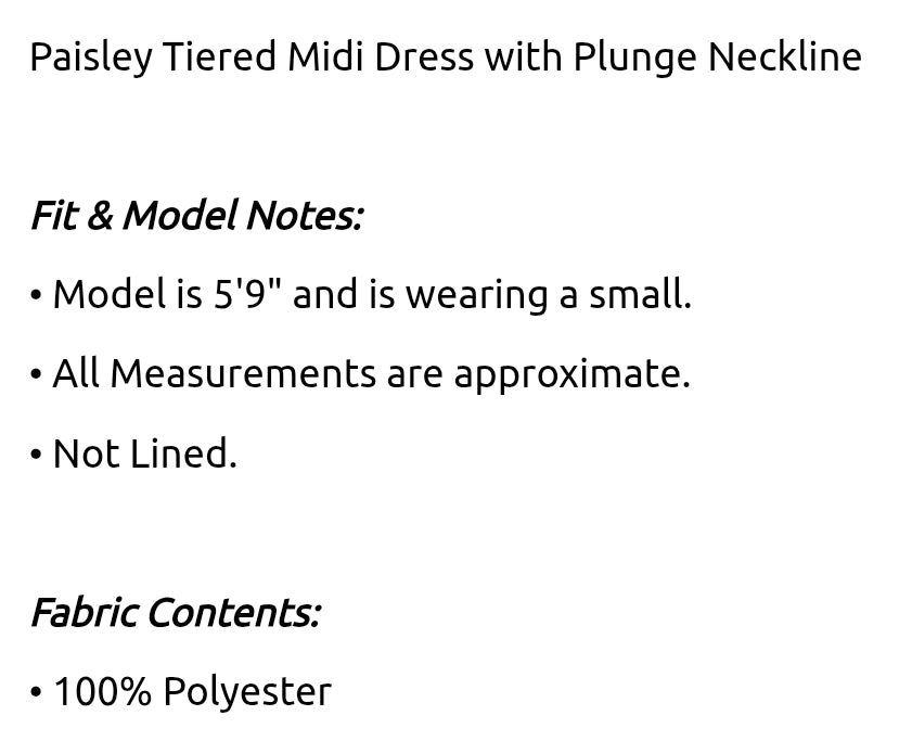 Paisley Tiered midi dress
