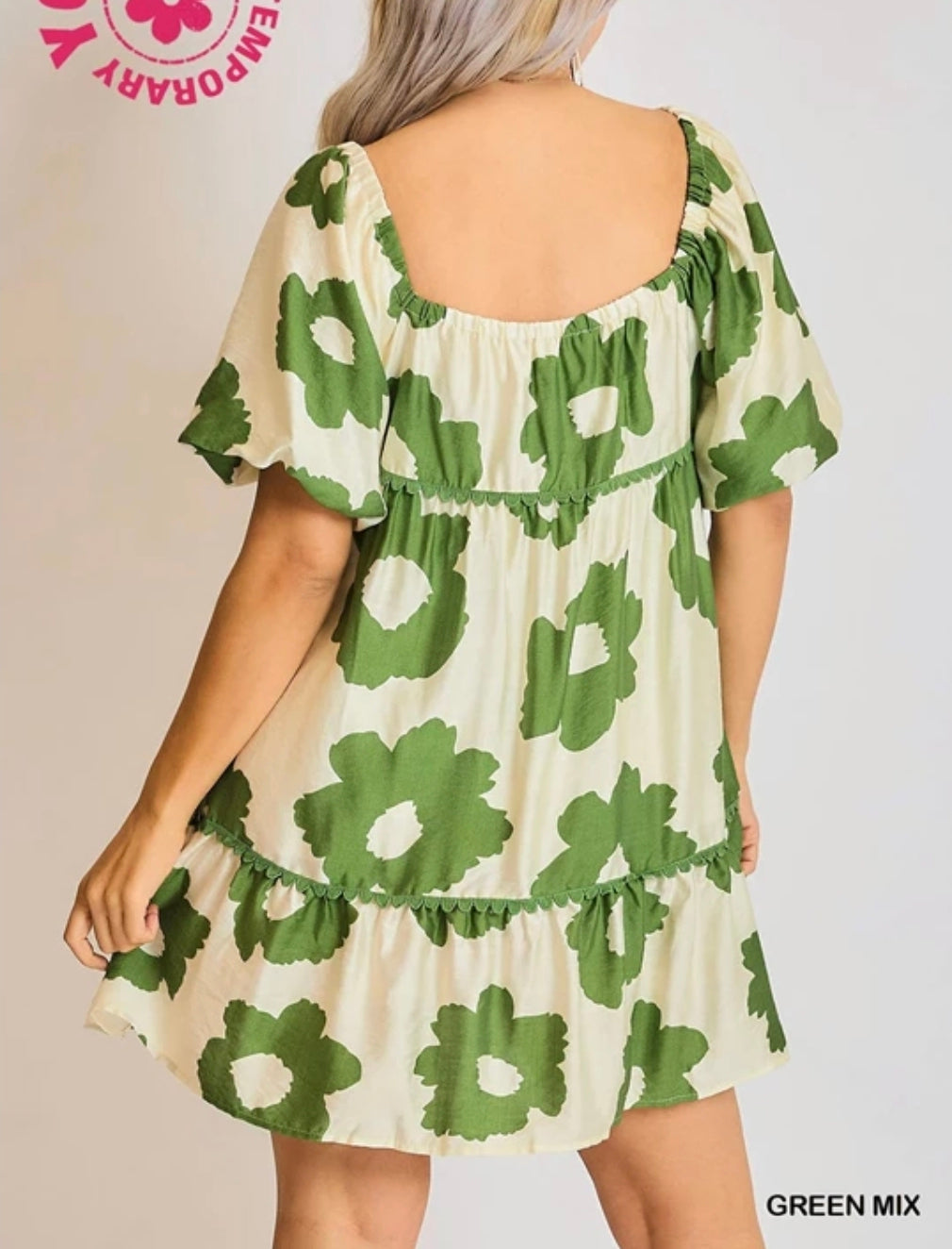 Flower print off shoulder mini dress