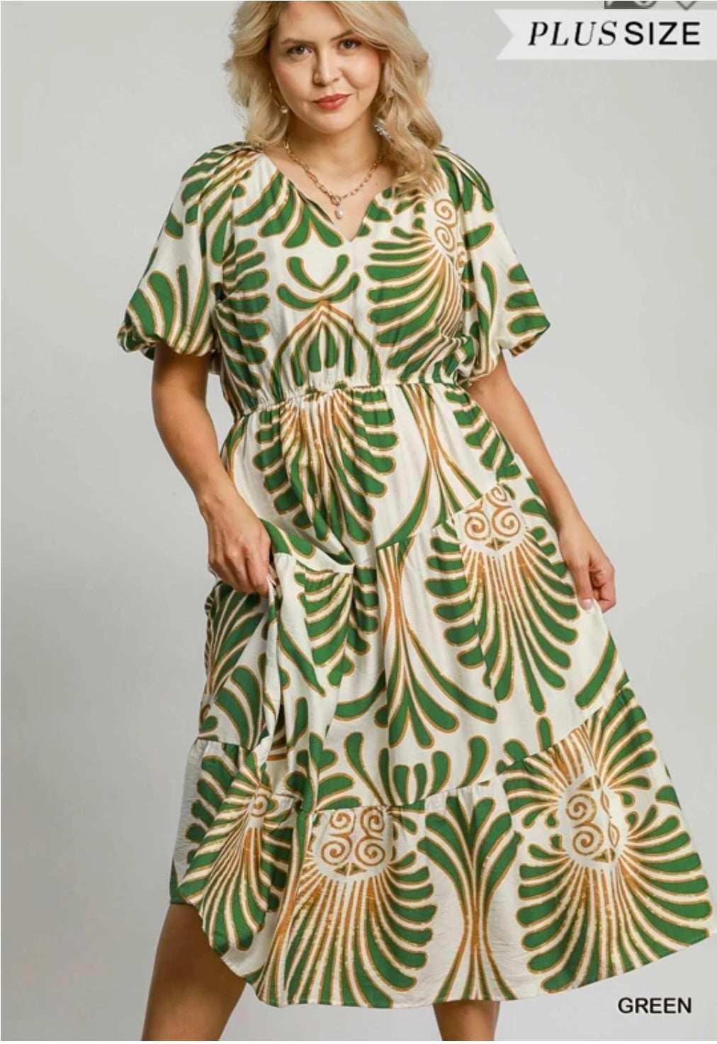 Vibrant abstract midi dress