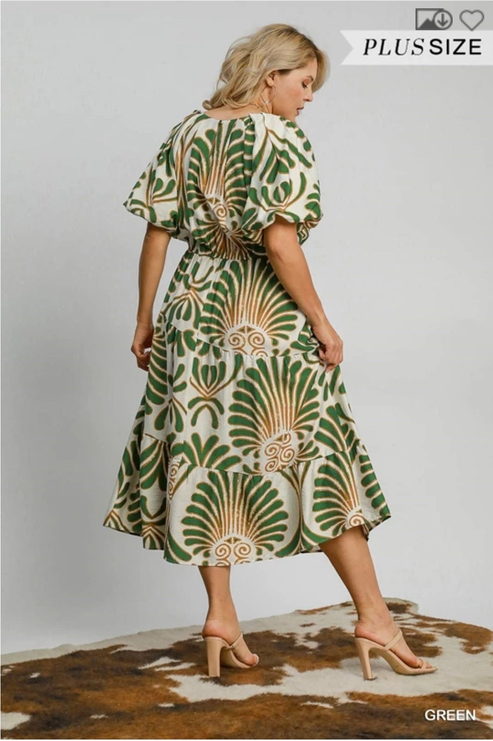 Vibrant abstract midi dress