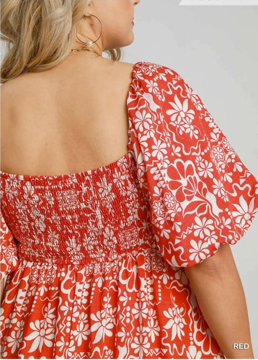 Abstract border print midi dress