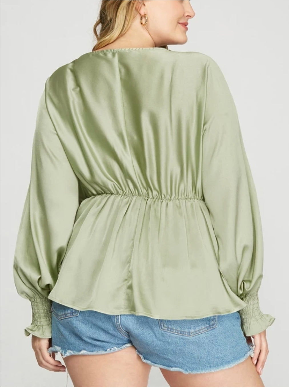 Satin plus top