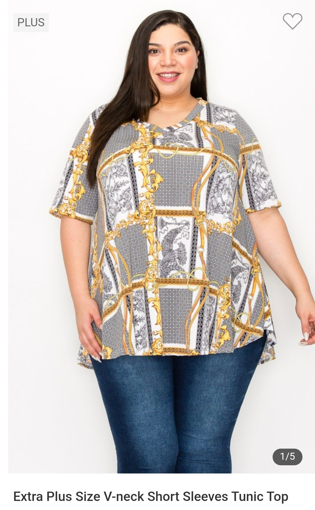 Plus tunic top