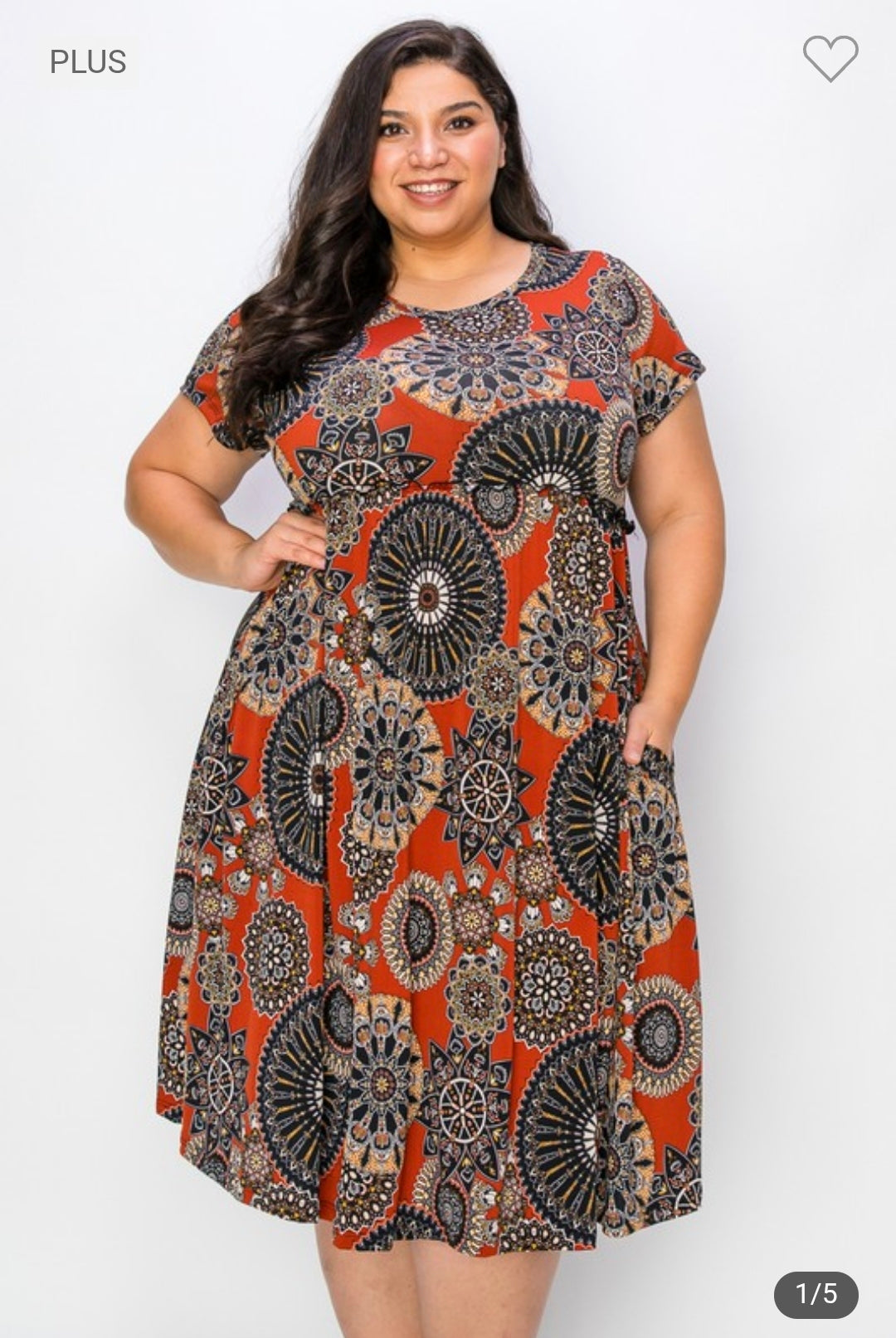 Extra plus multi print dress