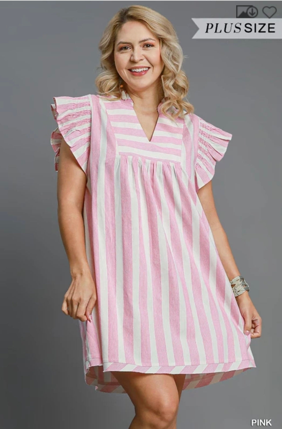 Stripe v neck dress