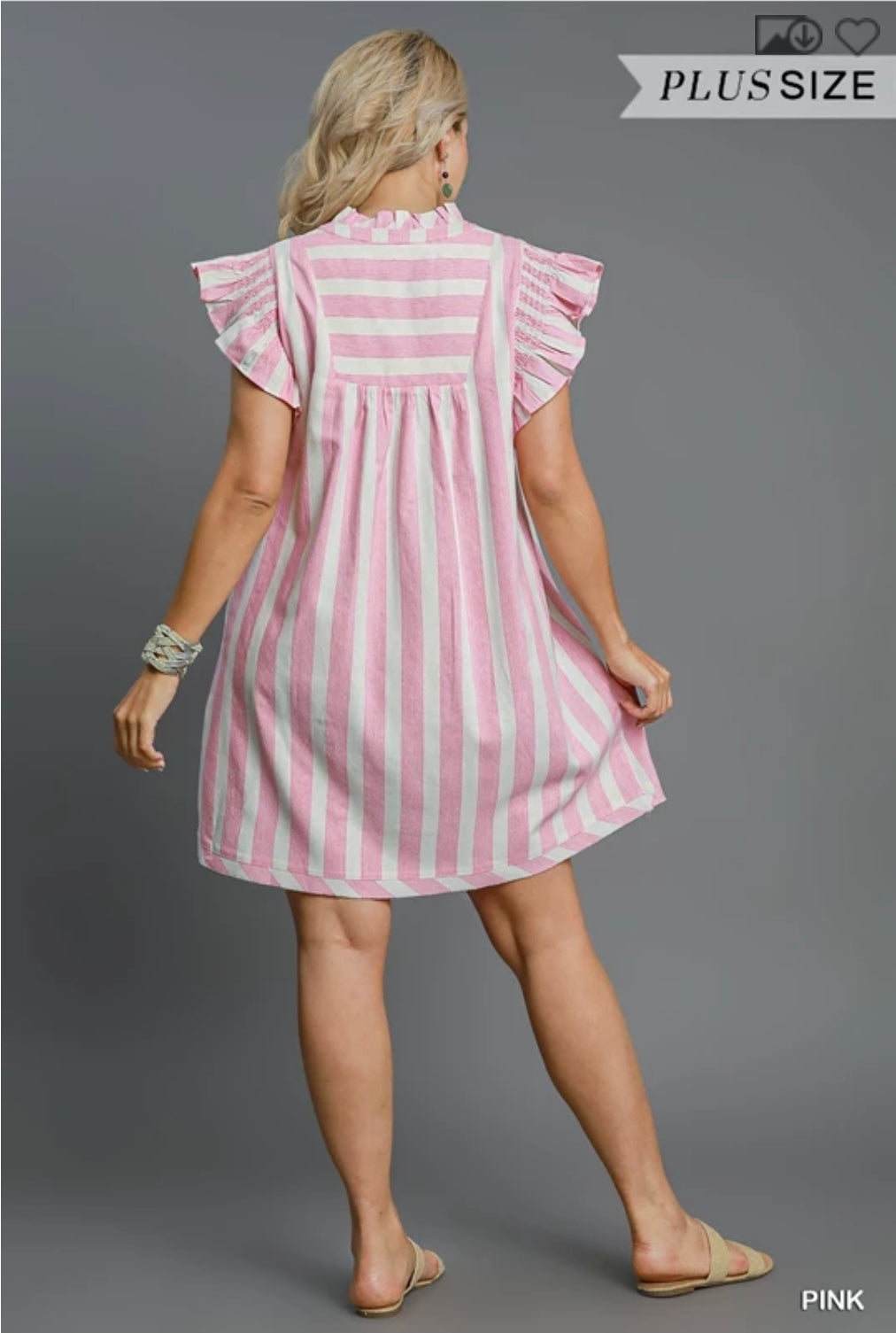 Stripe v neck dress