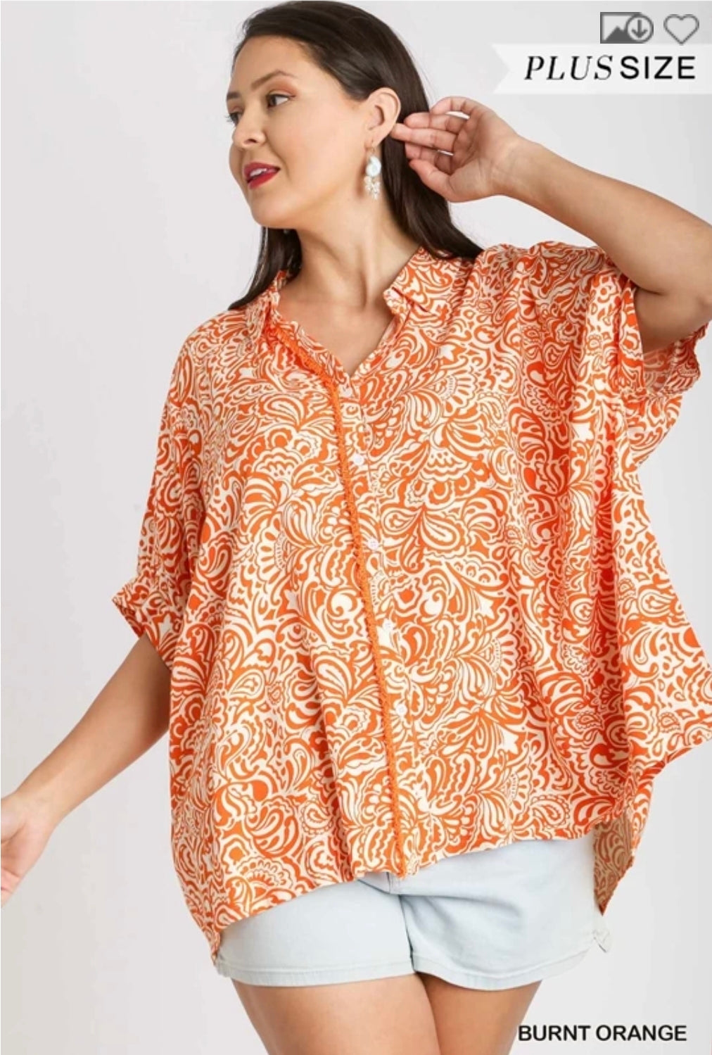 Two tone oversized shirt