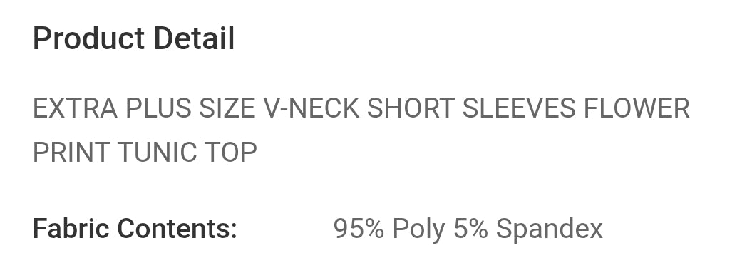 Extra plus size v neck short sleeves tunic top