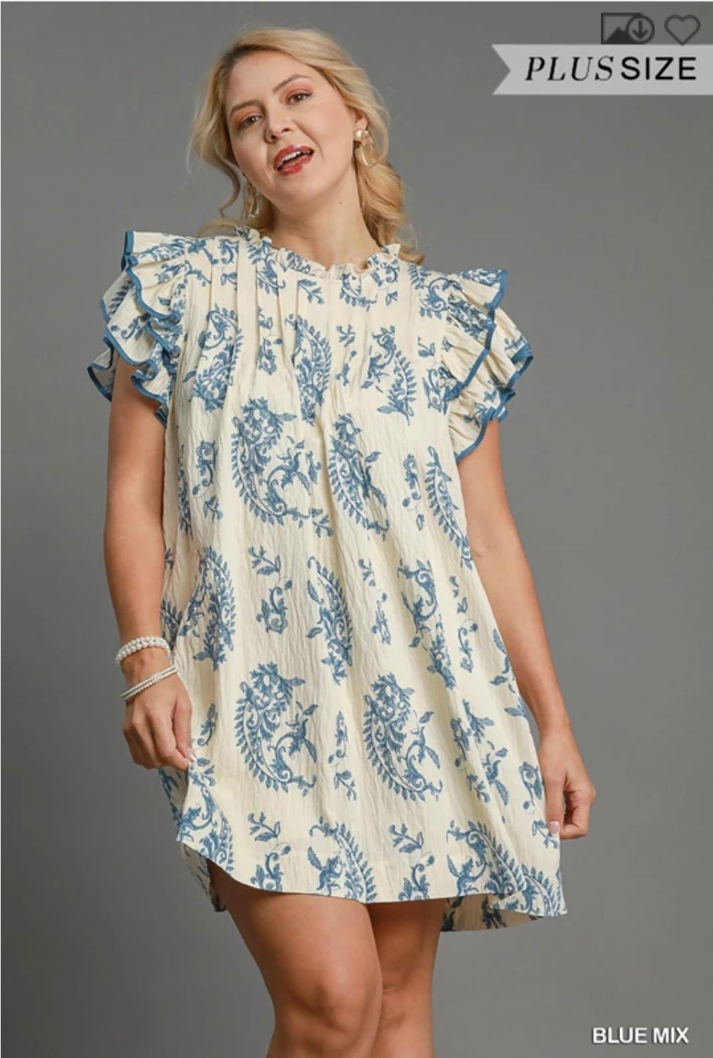 Paisley print Tiered mini dress