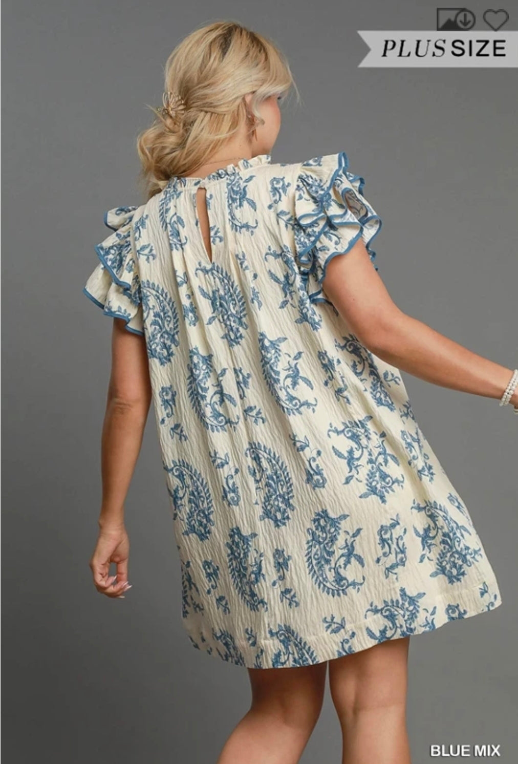 Paisley print Tiered mini dress