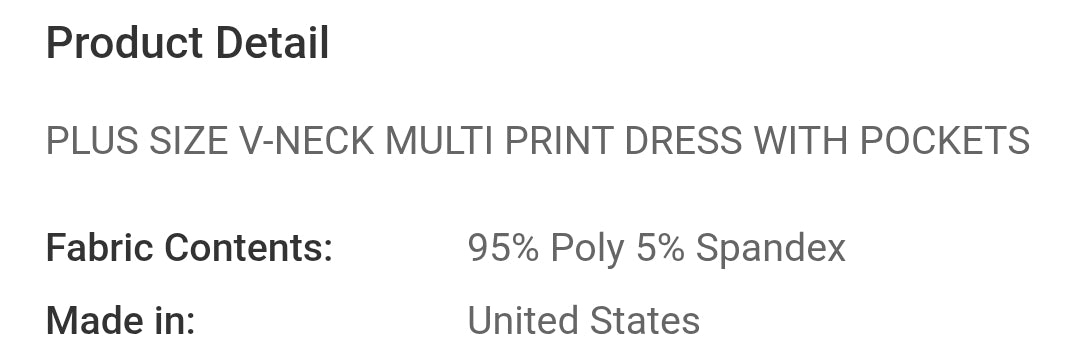 Plus size vneck print dress with pockets
