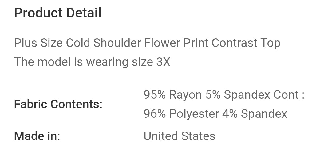 Plus size cold shoulder flower print tunic top