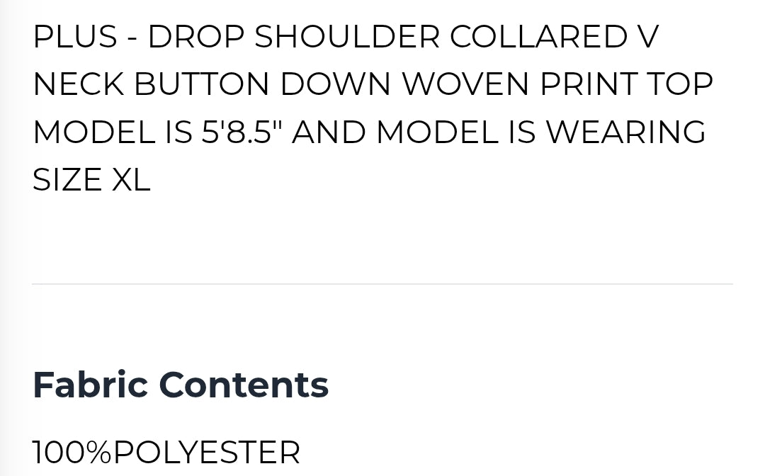 Drop shoulder v neck button down print top