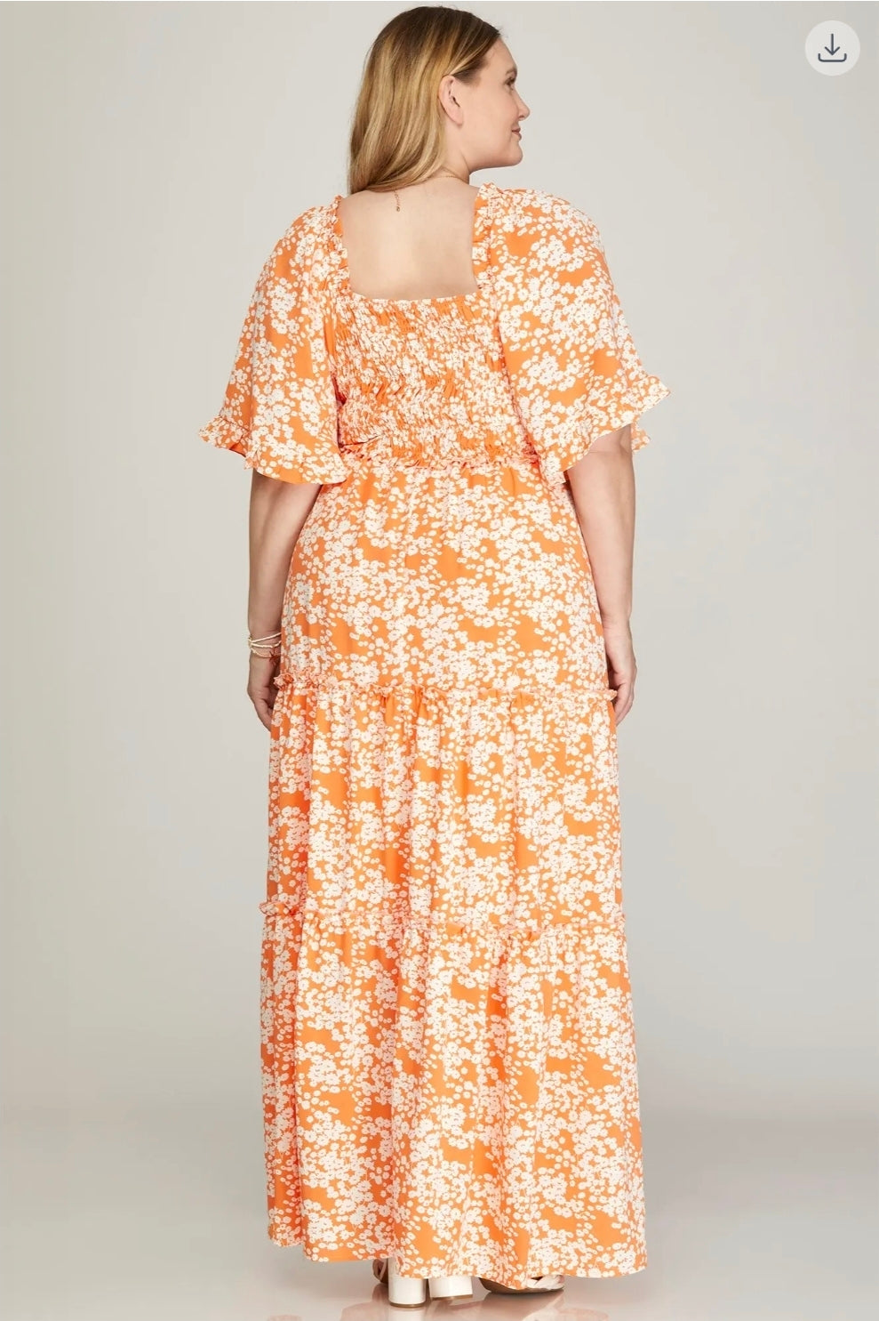 Plus v neck maxi dress