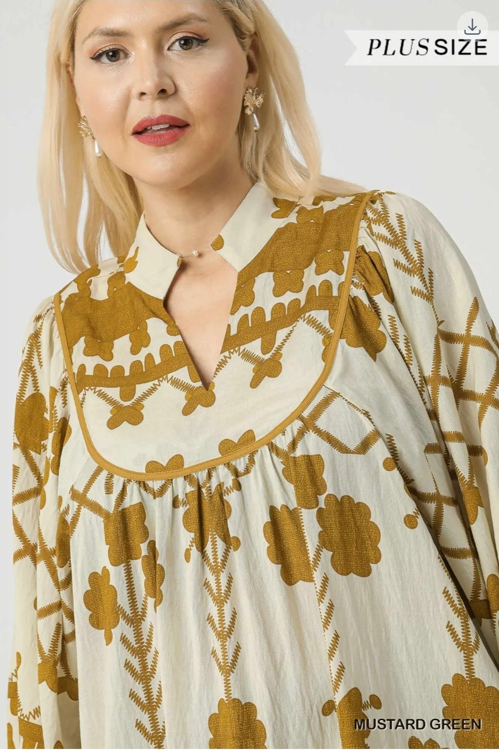 Tribal print v neck midi dress