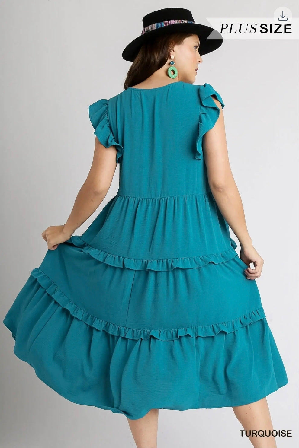 Ruffle Tiered midi dress