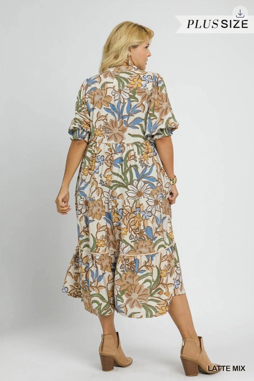 Floral Tiered midi dress