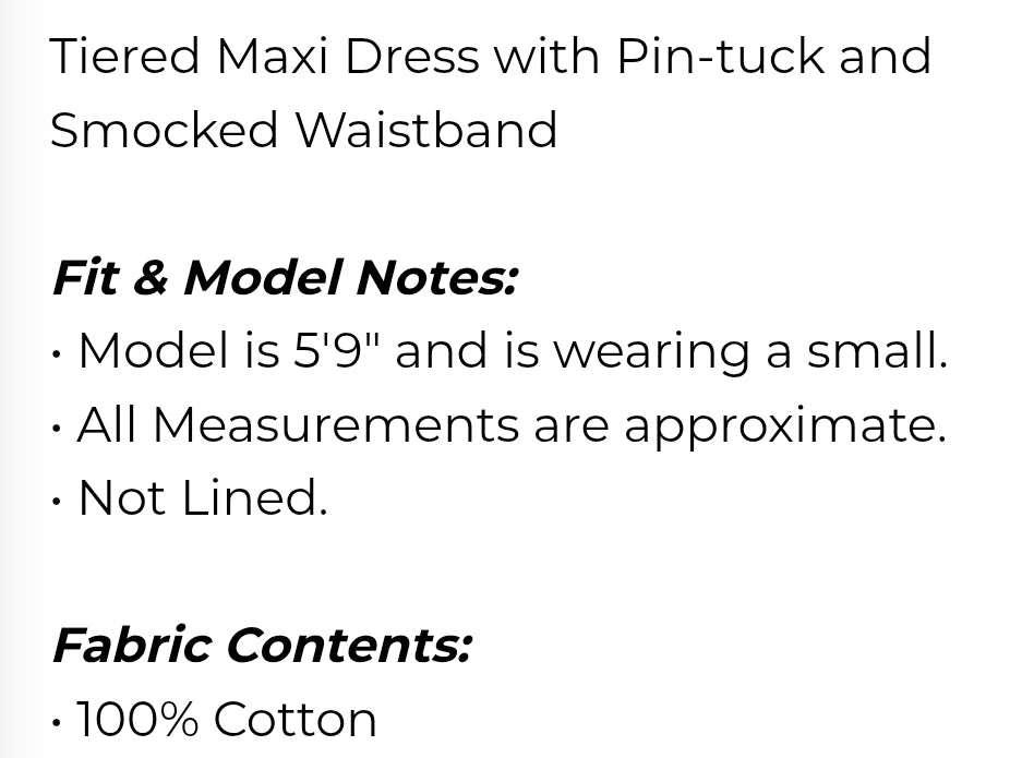 Tiered maxi dress