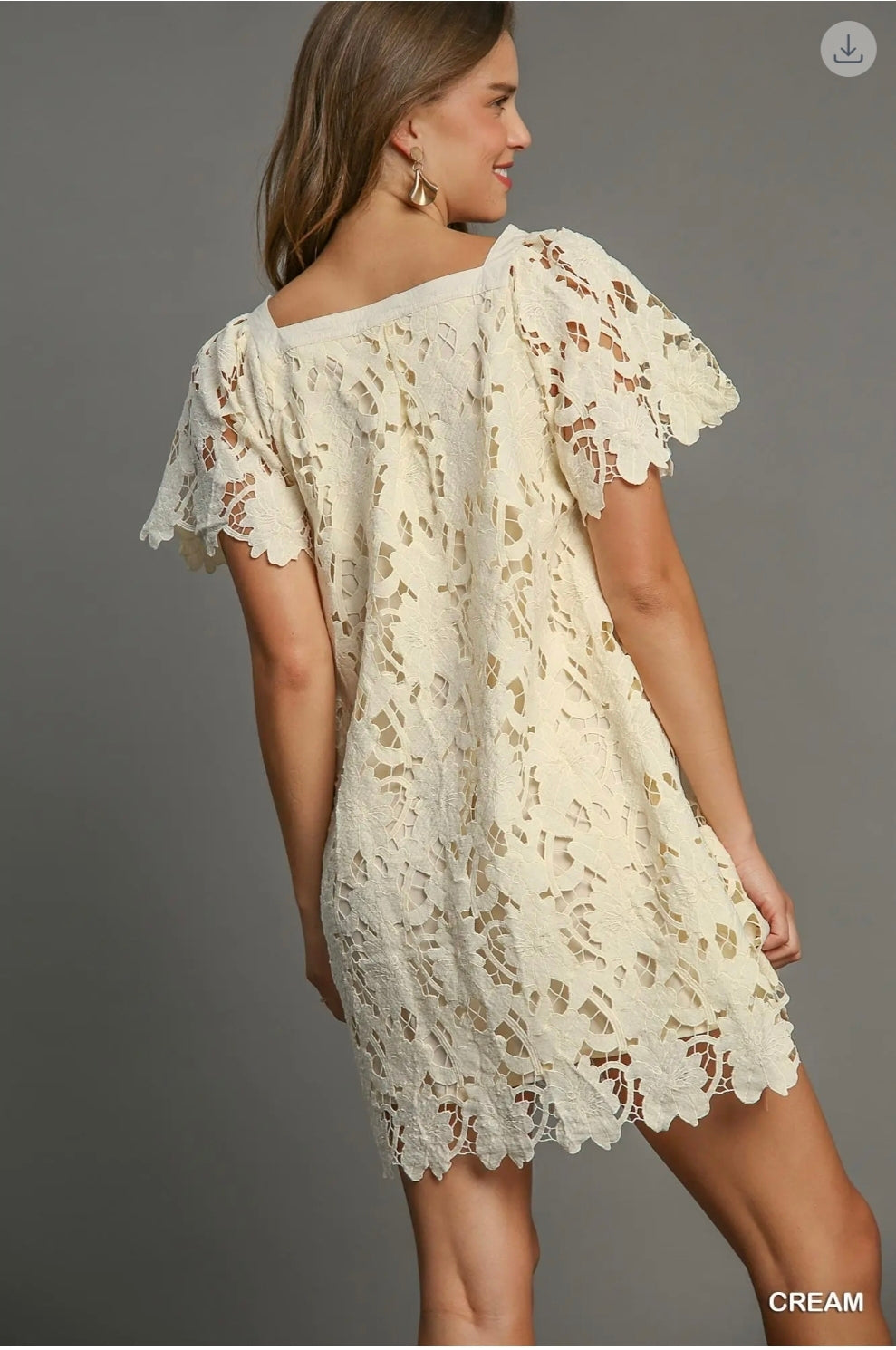 Floral lace mini dress