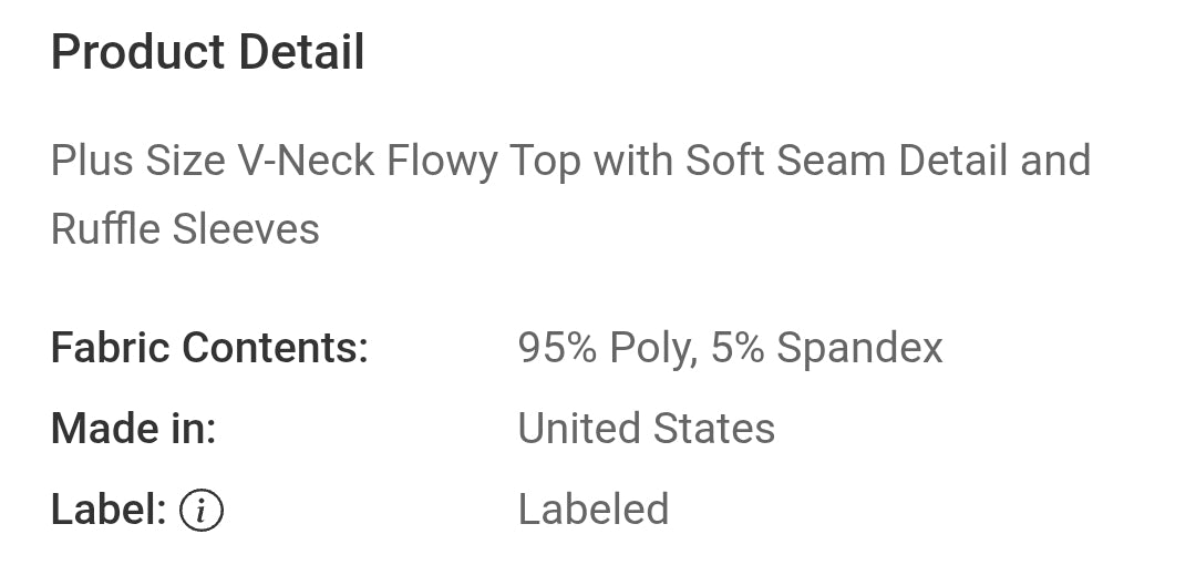 Plus size v neck flowy top