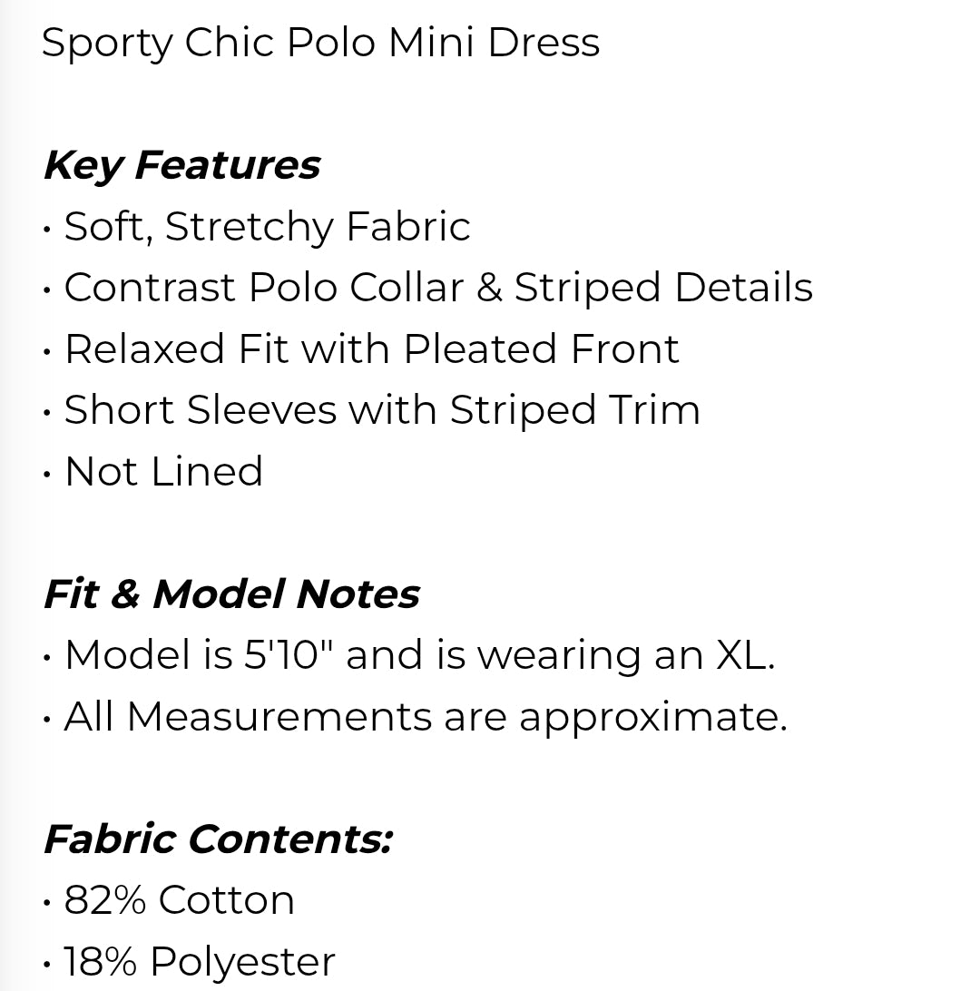 Sporty chic polo mini dress