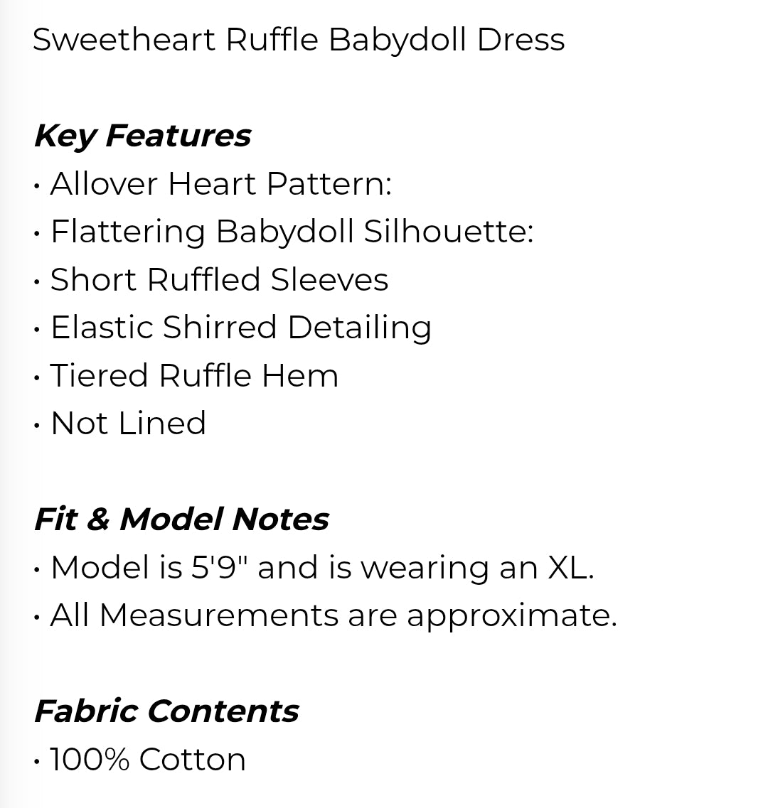Sweetheart ruffle babydoll dress