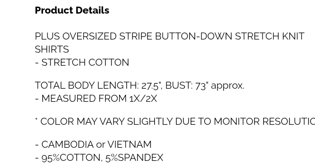 Oversized stripe shirt blue/white