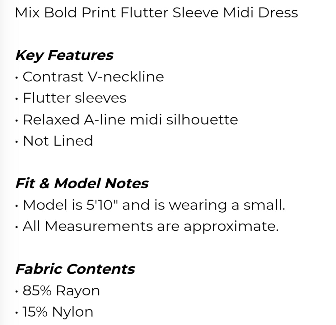 Mix bold print midi dress