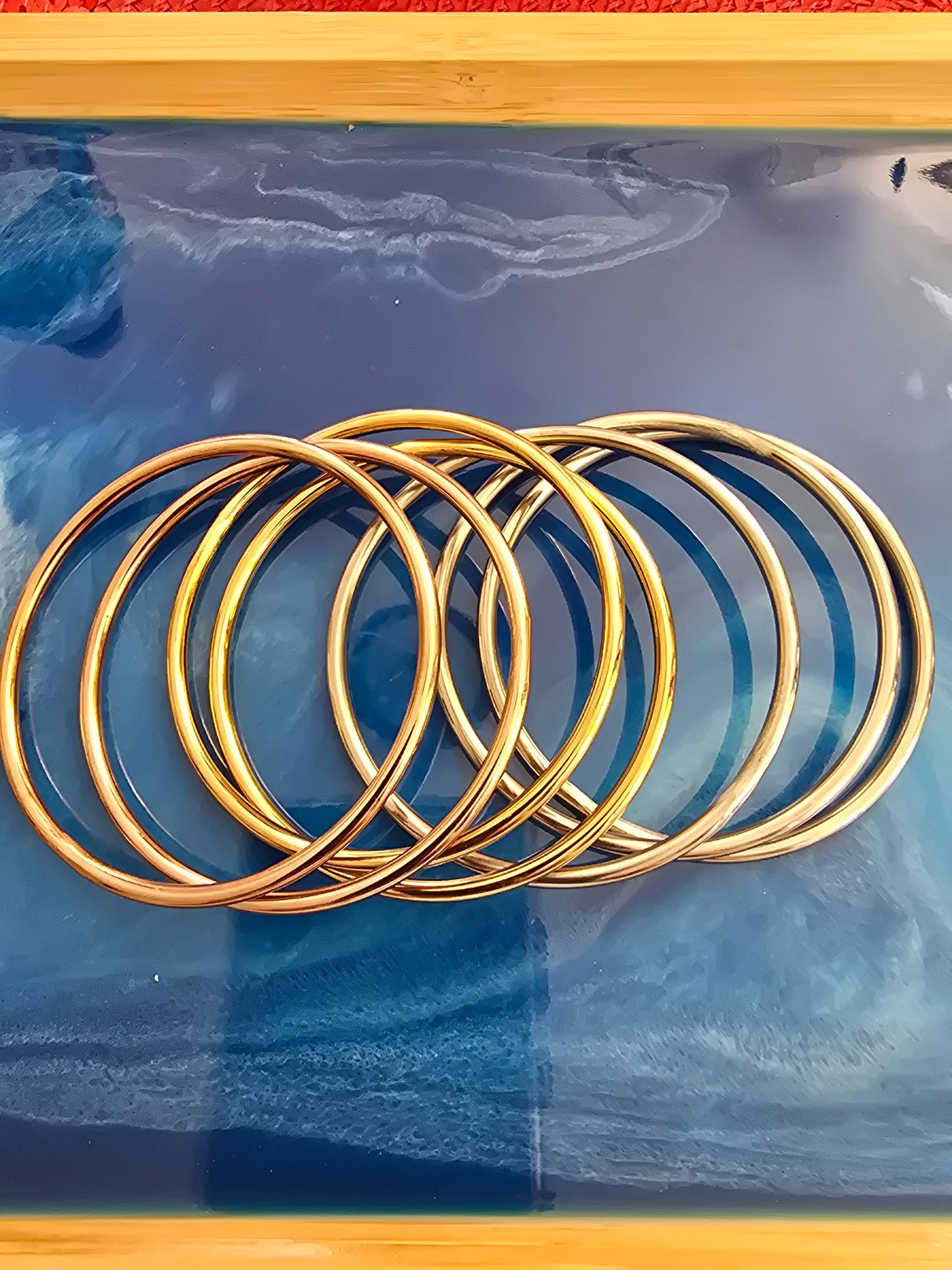 Small tricolor bangles set