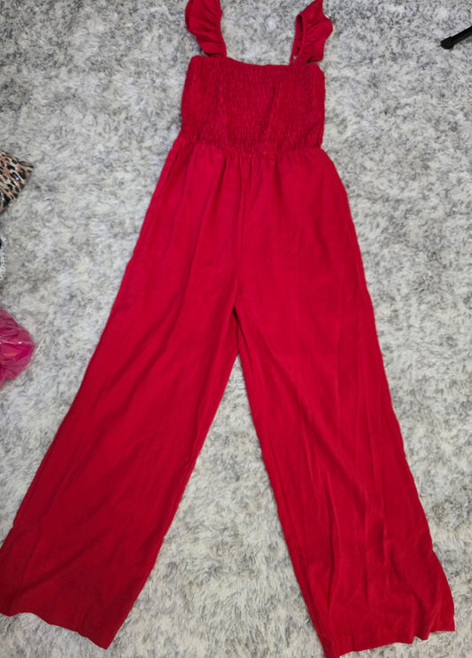 Red jumpsuit