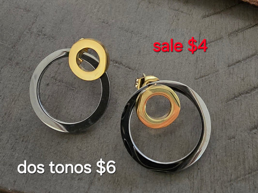 Two tone earrings