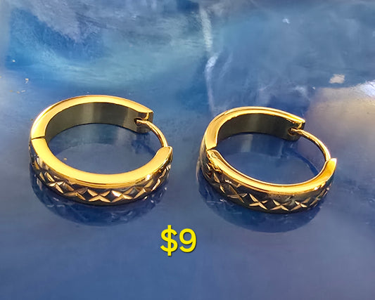 Gold hoop earrings
