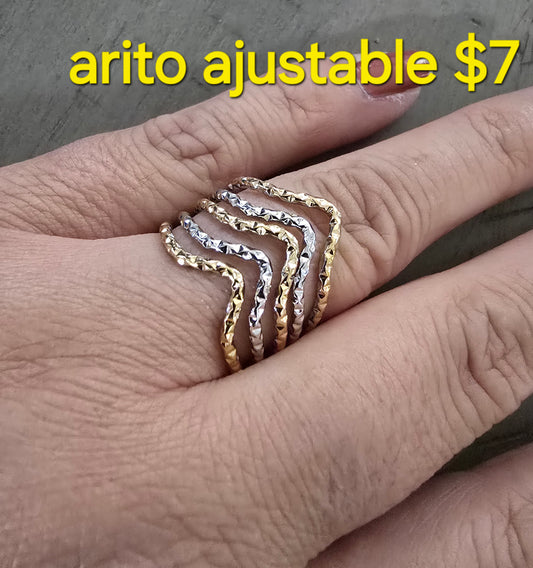 Two tone adjustable ring