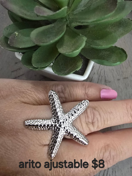 Silver adjustable ring