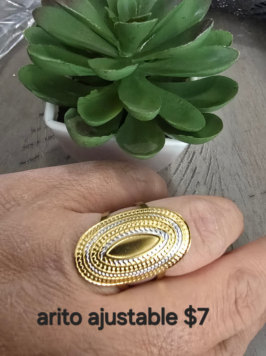 Two tone adjustable ring