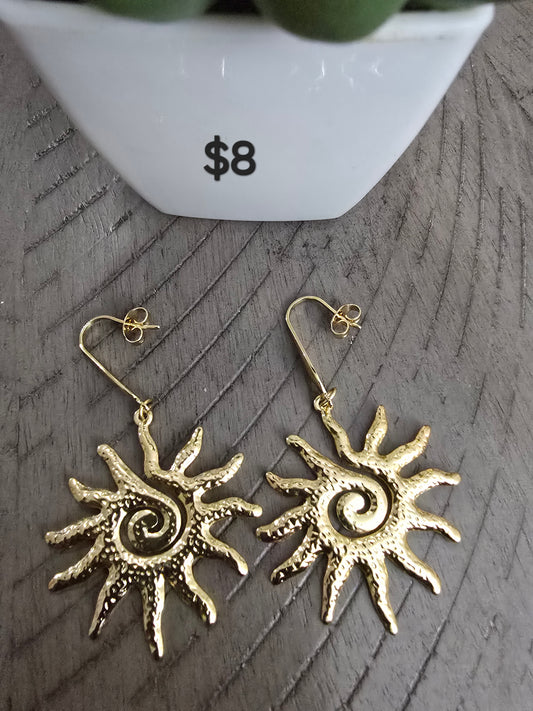 Gold earrings