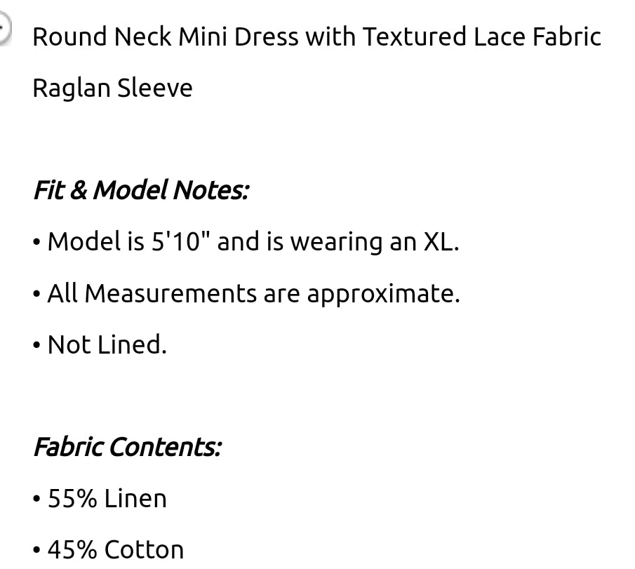 Round neck dress