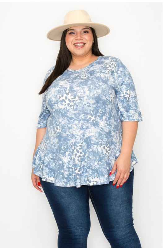 Extra plus size tie dye tunic top