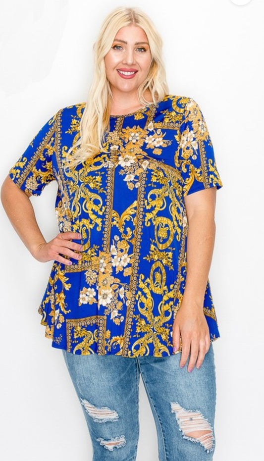 Extra plus tunic top